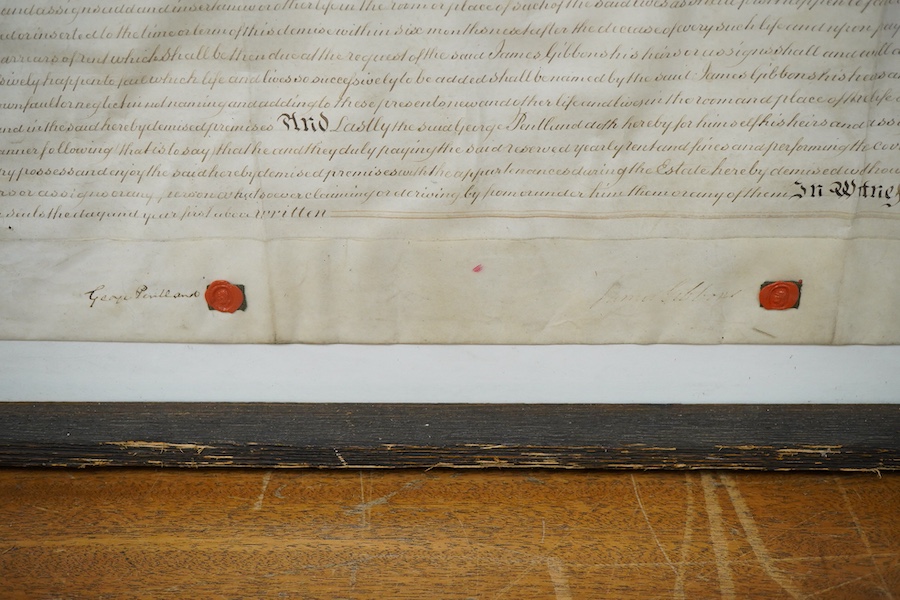 A framed Indenture, dated 1831